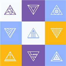 طراحی لوگو مثلثی