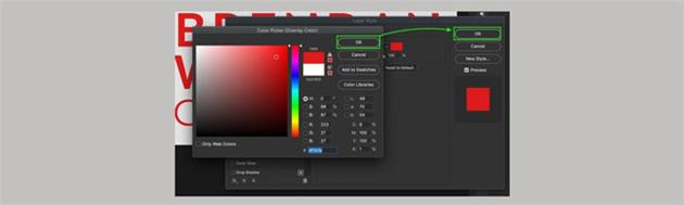 تغییر رنگ لوگو آموزش