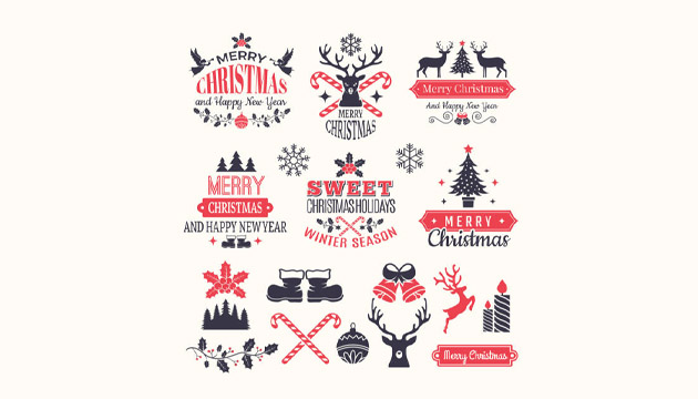 طراحی لوگو درخت کریسمس