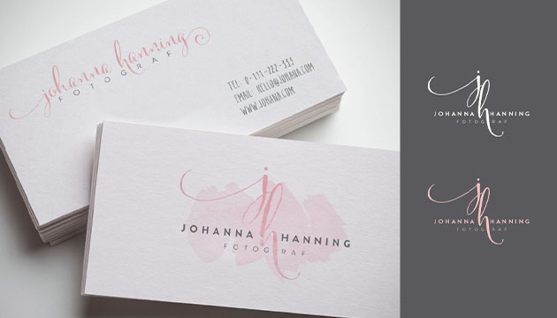 طراحی لوگو با رنگ صورتی