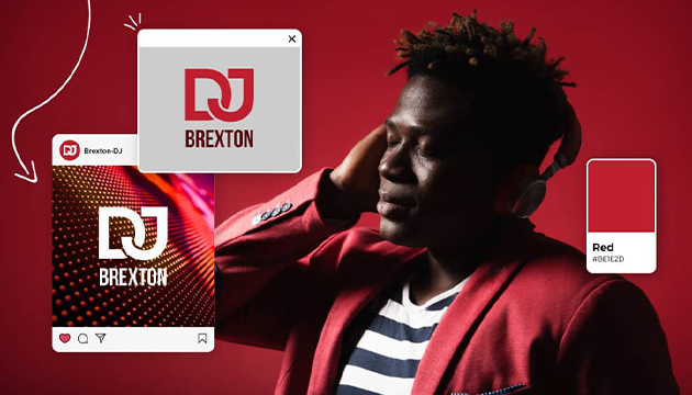 طراحی لوگو قرمز