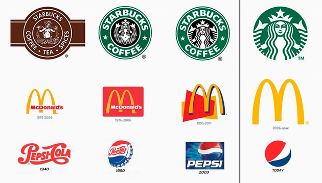 نمونه تغییر هویت بصری در برندهای بزرگ