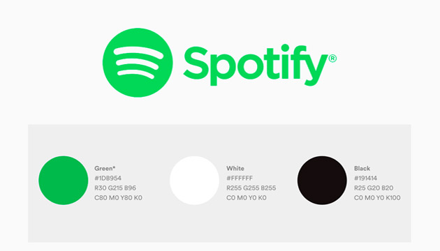 رنگ لوگو اسپاتیفای