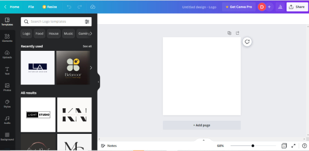 مراحل طراحی لوگو با Canva