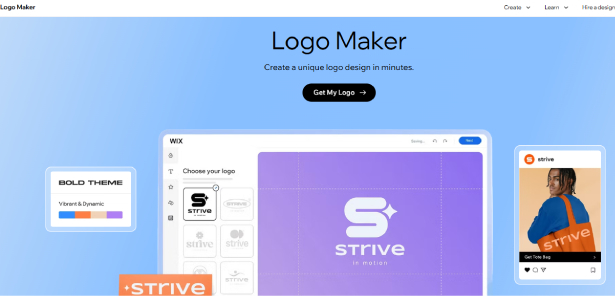 ابزار هوش مصنوعی طراحی لوگو Wix Logo Maker