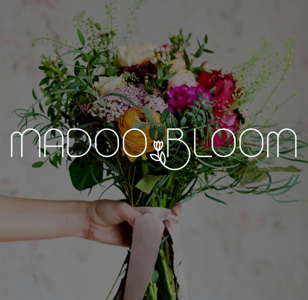 طراحی لوگو فروشگاه مدوبلوم (MADOO BLOOM)