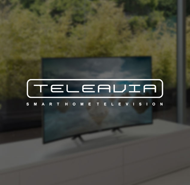 طراحی آرم شرکت تولید تلویزیون هوشمند Teleavia