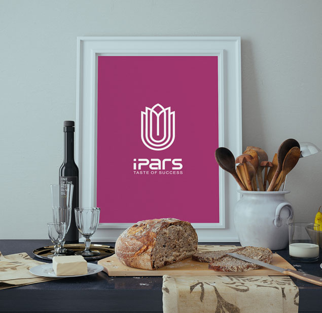 طراحی لوگو شرکت ساخت دستگاه های تولید نان و شربت آی پارس
