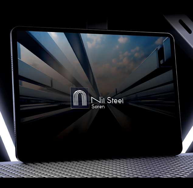  طراحی لوگو برند Nil Steel Soren