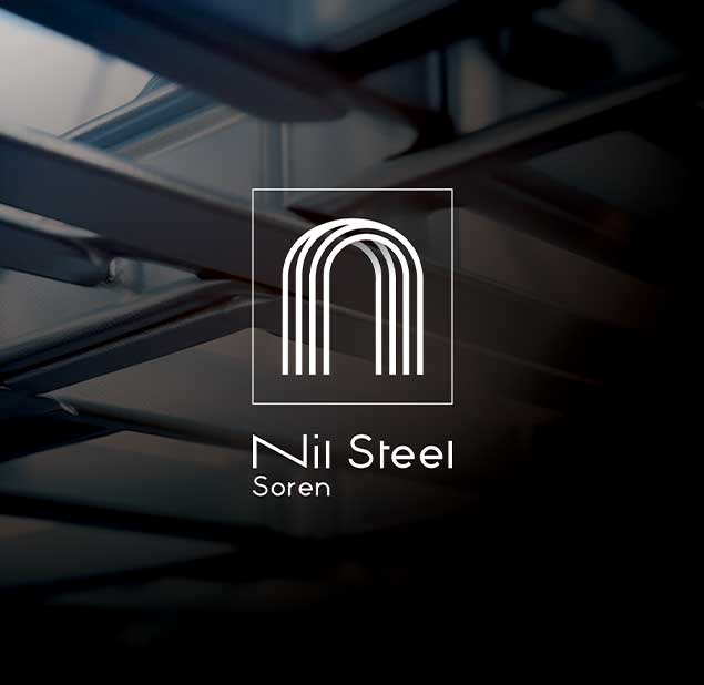  طراحی لوگو برند Nil Steel Soren