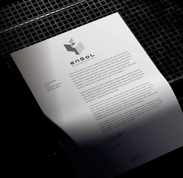 طراحی لوگو برند enSoL Architecture Inc