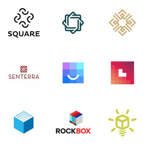 طراحی لوگو با مربع