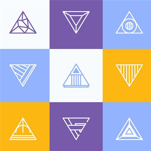 طراحی لوگو مثلثی