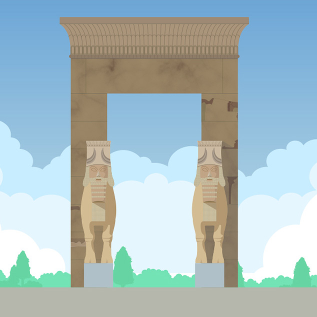 طراحی لوگو تخت جمشید به مناسبت روز شیراز