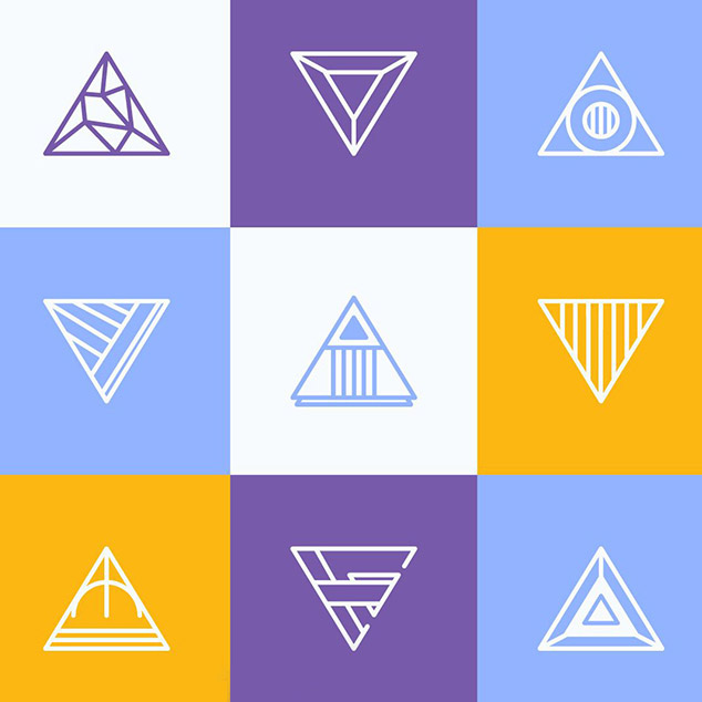 طراحی لوگو مثلثی